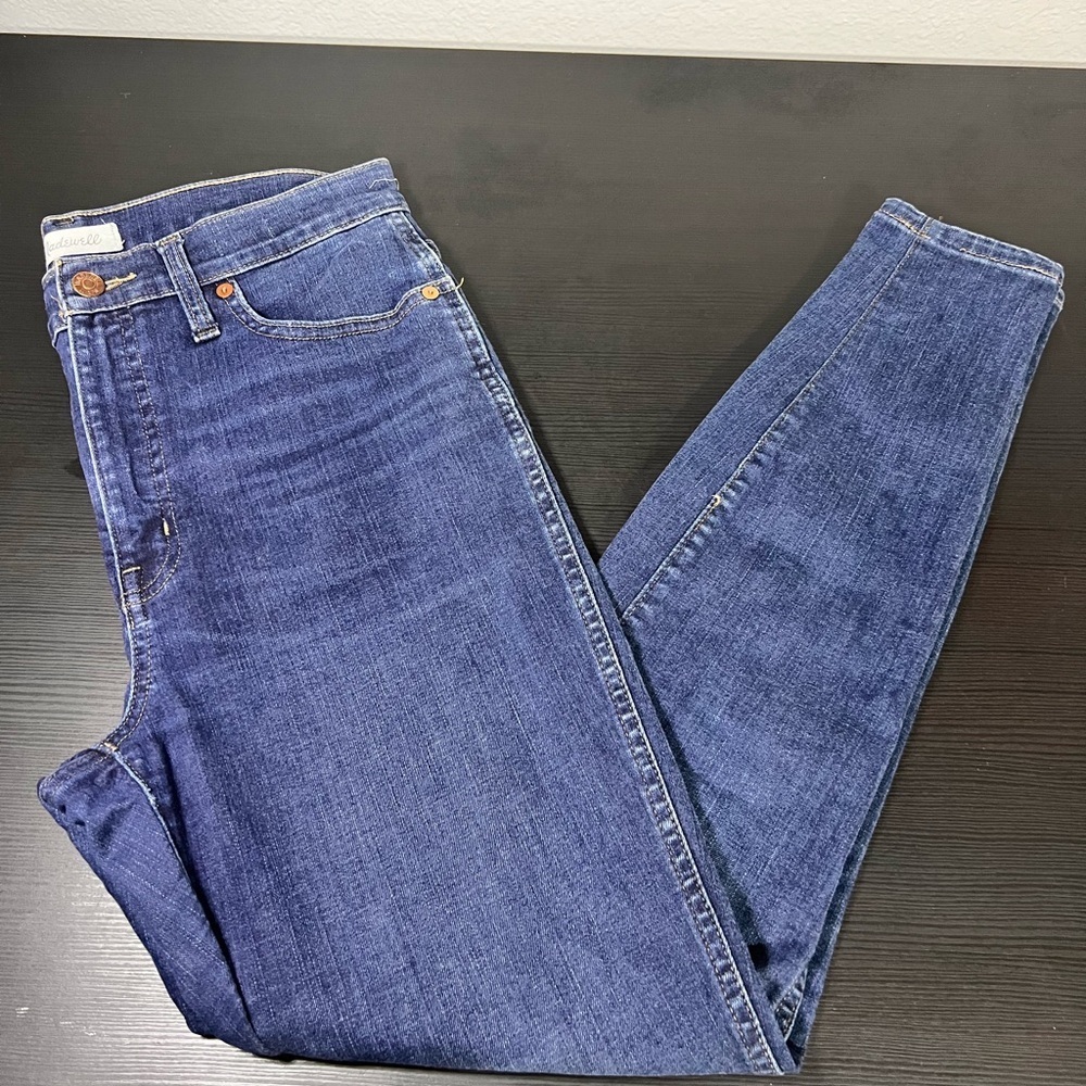 Madewell 10" High Rise Skinny Jeans Womens Blue Denim Zip Fly sz 29
